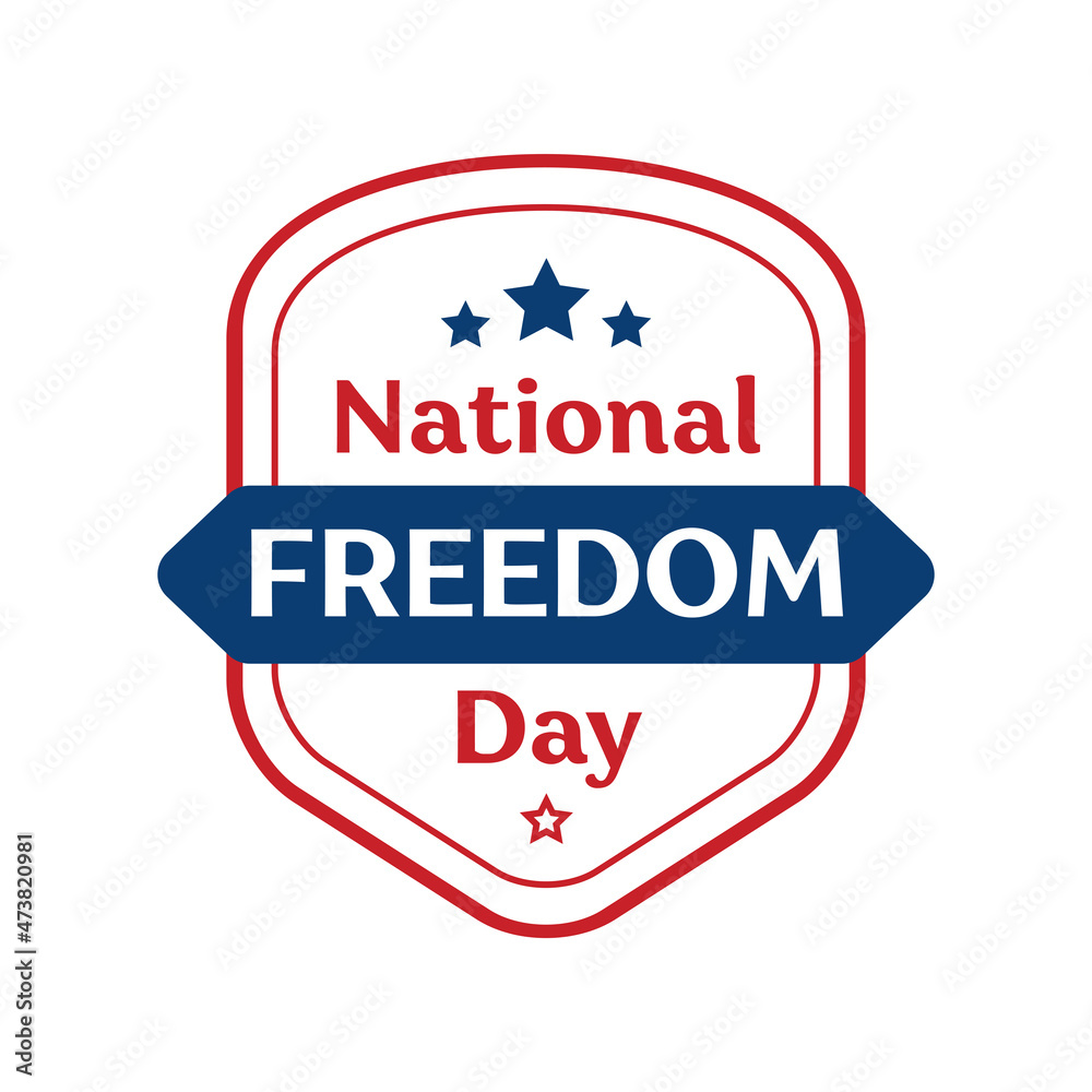 National Freedom Day illustration. Calligraphic lettering design. Vector label template. February 1. National Freedom Day illustration. Calligraphic lettering design. Vector label template. February 1.