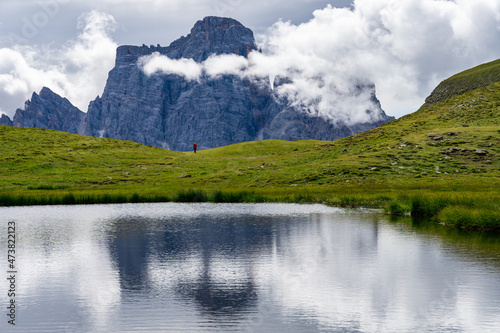 Obraz na plátne Lago delle Baste, Mondeval, Dolomiti