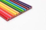 Spectrum of color pencils with white copyspace