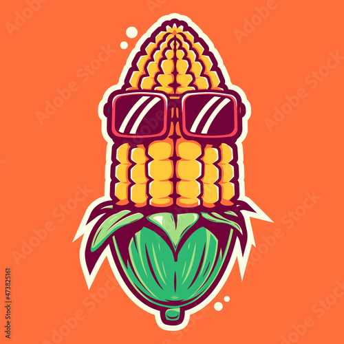 cool corn cartoon