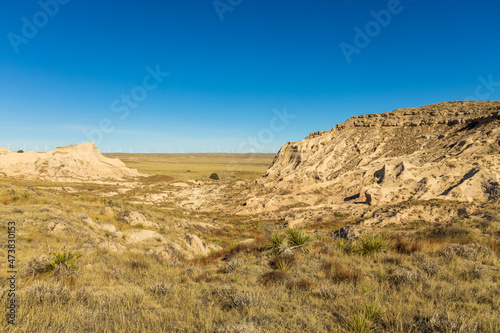 Late Fall Coloradoan Landscape. Pawnee National Grasslands in Northeastern Colorado  USA