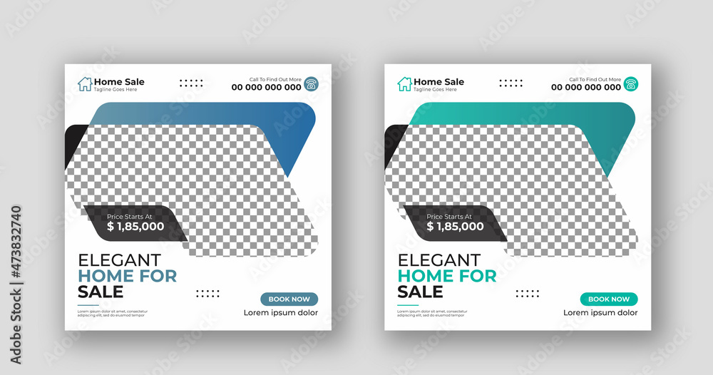 Business real estate social media post square flyer banner template Business real estate social media post square flyer banner template