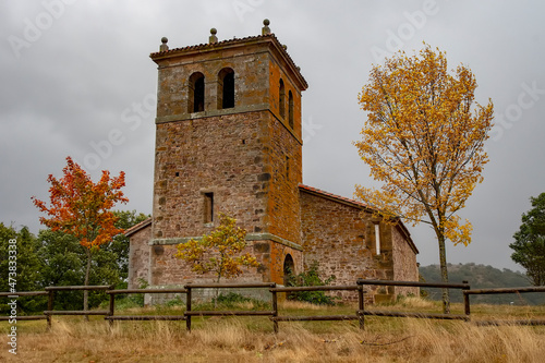 Romanesque church of Santa Maria la Mayor de Villacantid - Cantabria. photo