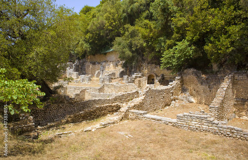 Ruins of the ancient city in Butrint National Park, Buthrotum, Albania photo