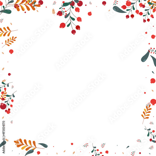 Wallpaper Mural Red Herb Background White Vector. Berries Modern Design. Burgundy Foliage Backdrop. Floral Set. Leaf Sale. Torontodigital.ca