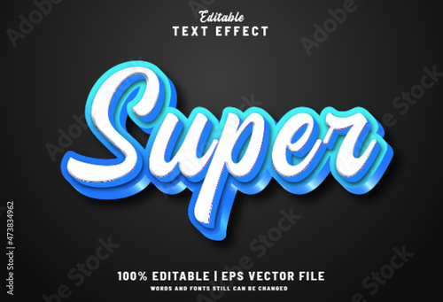 Editable text effect 3d style