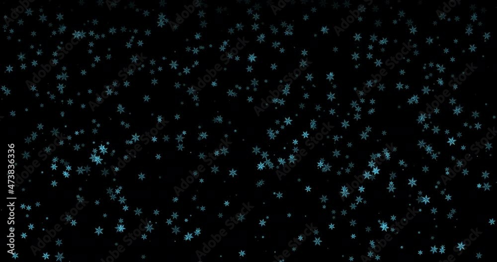 Christmas background, blue snowflakes falling Works well with all ...