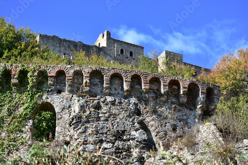 Ancient Byzantine town Mystras in Greece photo