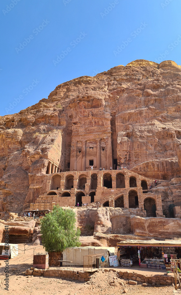 Fototapeta premium Petra, Jordan, Lost City, Seven Wonders of the World, Red Rose City, UNESCO World Heritage, new7wonders