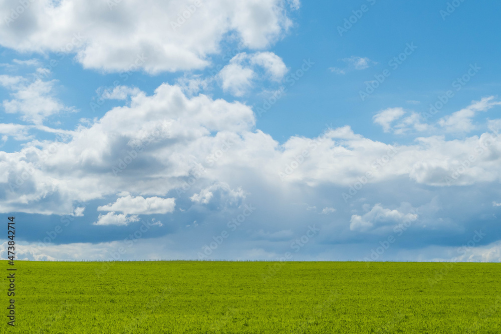 Landschaft Himmel über Wiese