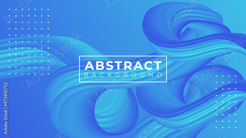 3D Fluid abstract vector trendy modern background illustration design.