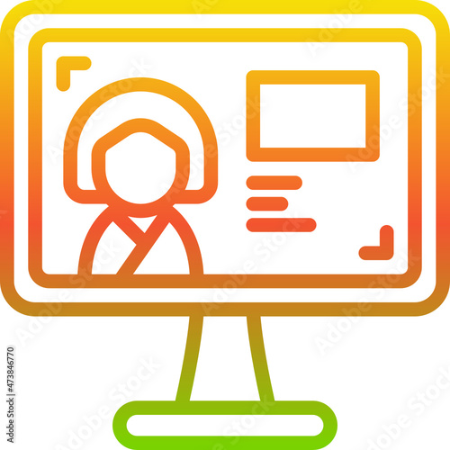 fake news gradient icon