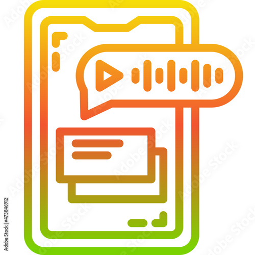 voice message gradient icon