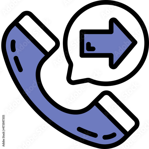 outgoing call one color icon