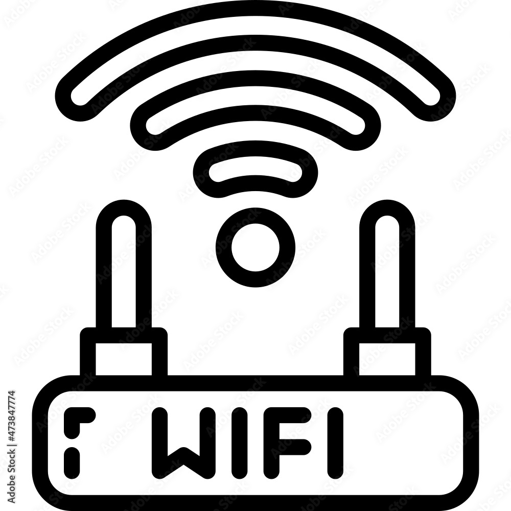 wireless router line icon wireless router line icon
