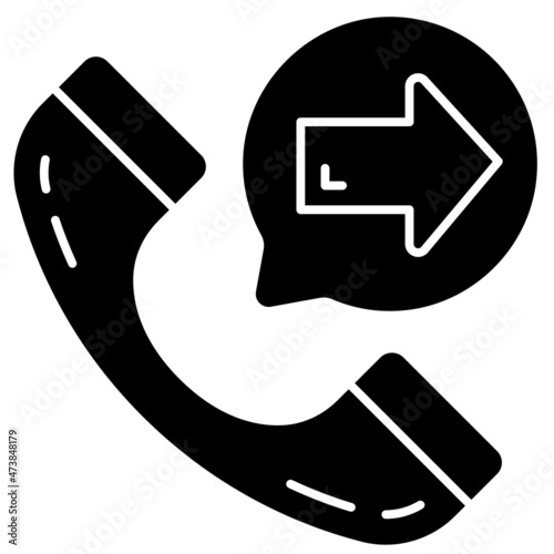 outgoing call solid icon
