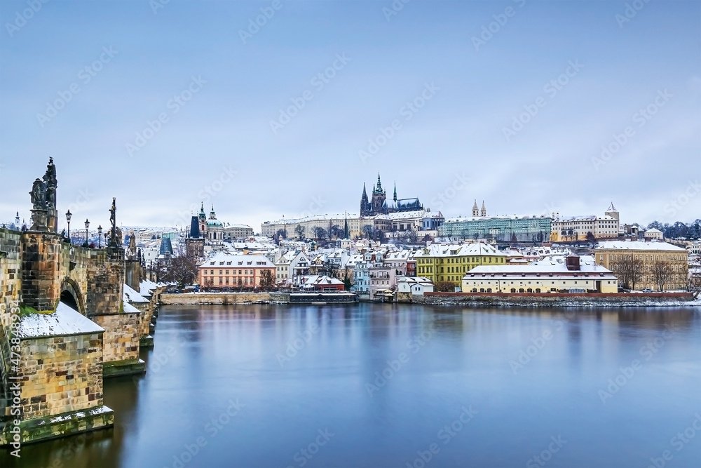 St Vitus Cathedral in Prague in winter