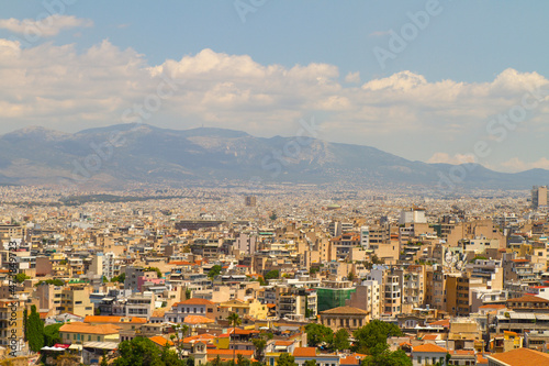 Panoramica, panoramic, paisaje, landscape, vista, view, skyline en la ciudad de Atenas o Athens en el pais de Grecia o Greece © Alvaro Martin