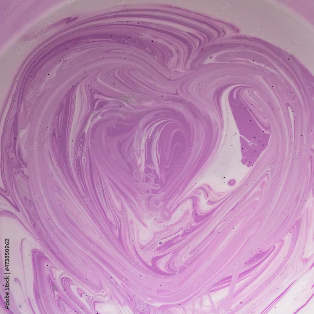 Fototapeta Lilac and white streaks when mixing paint. background