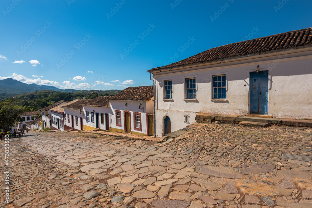 Beautiful view of some colonial Brazilian houses at Tiradentes - Tiradentes, Minas Gerais, Brazil