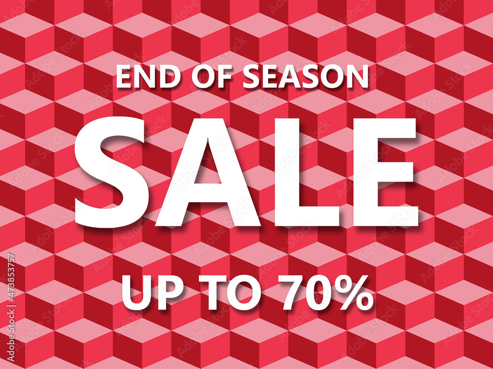 End of season sale sign in red background. Sale board on red paper. End of season sale sign in red background. Sale board on red paper.