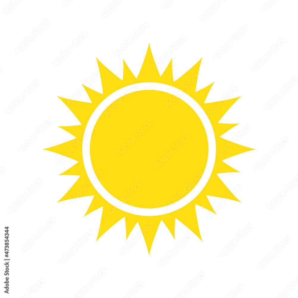 Scorching sun. Summer simple ray outline illustration image Scorching sun. Summer simple ray outline illustration image