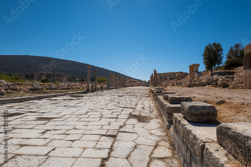 Patara, ancient archeological site in Turkey. Ruins of the ancient Lycian city Patara, the Lycia League capital city, located in today's Turkey.