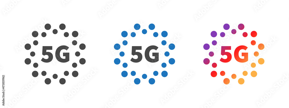 5G icons. High speed internet icon or logo. 5G technology. Vector illustration 5G icons. High speed internet icon or logo. 5G technology. Vector illustration