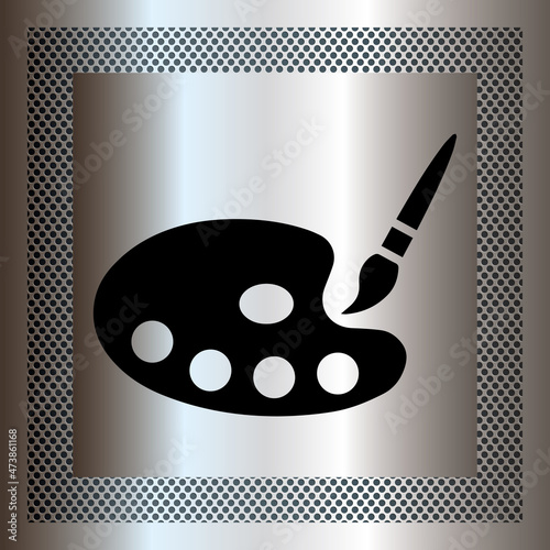 Logo artiste peintre. photo