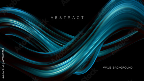 Abstract colorful vector background, color wave of fluid flow for brochure design, website, flyer. Liquid stream. Acrylic paint