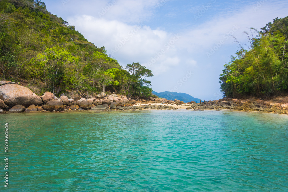 View of the beautiful Green Lagoon (Lagoa Verde) - Ilha Grande, Angra dos Reis, Brazil