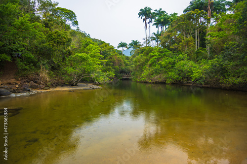 View of a beautiful water pond at Ilha Grande - Ilha Grande  Angra dos Reis  Brazil