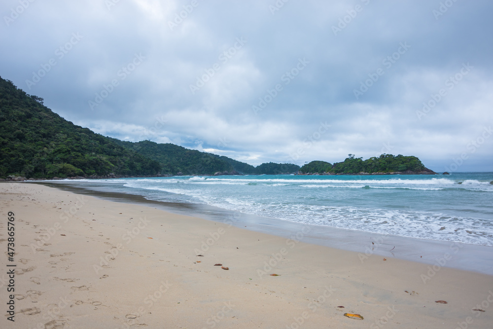 View of Praia de Dois Rios (Two Rivers Beach) at Ilha Grande - Ilha Grande, Angra dos Reis, Brazil