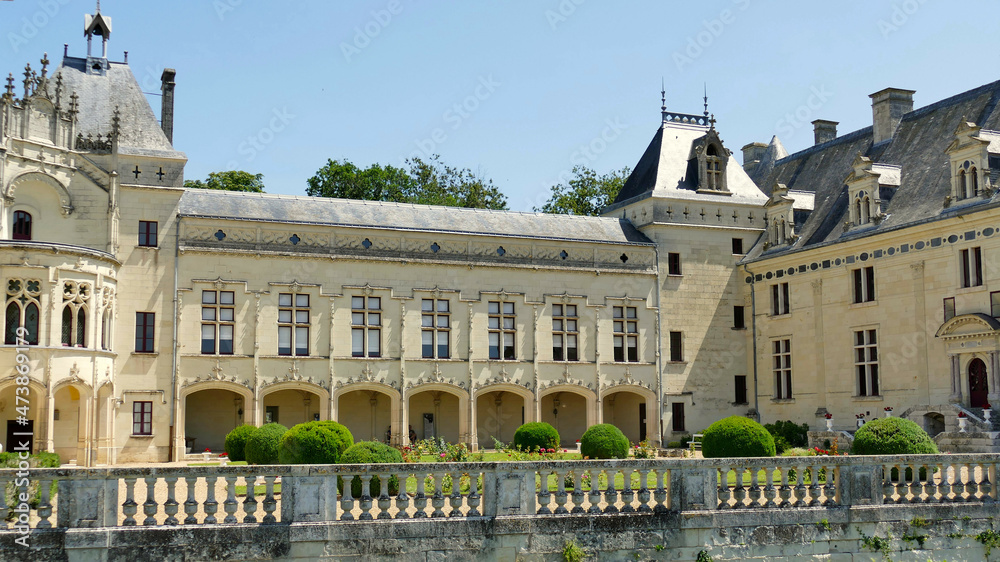 Fototapeta premium La cour intérieure du château de Brézé
