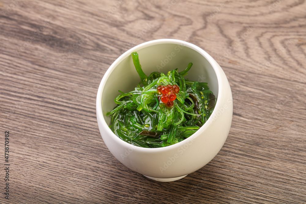 Asian traditional chukka salad in the bowl Asian traditional chukka salad in the bowl