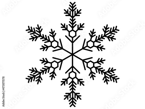 snowflake winter black isolated icon silhouette