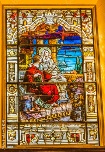 Saint Augustine Mother Monica Stained Glass Cathedral Saint Augustine Florida photo