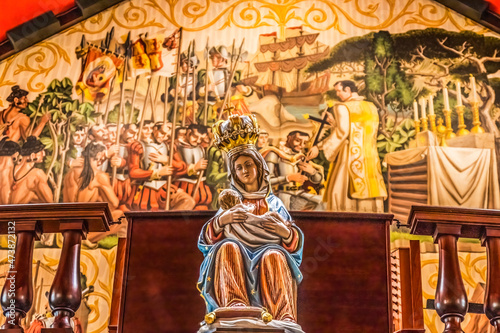 Mary Statue Painting Basilica Cathedral Saint Augustine Florida