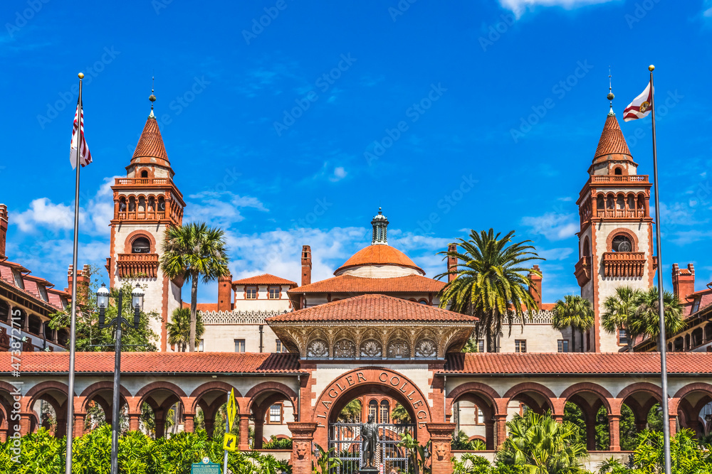 Red White Flagler College St Augustine Florida