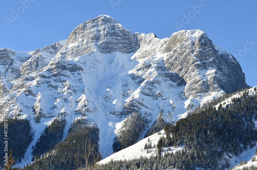 snow covered mountains