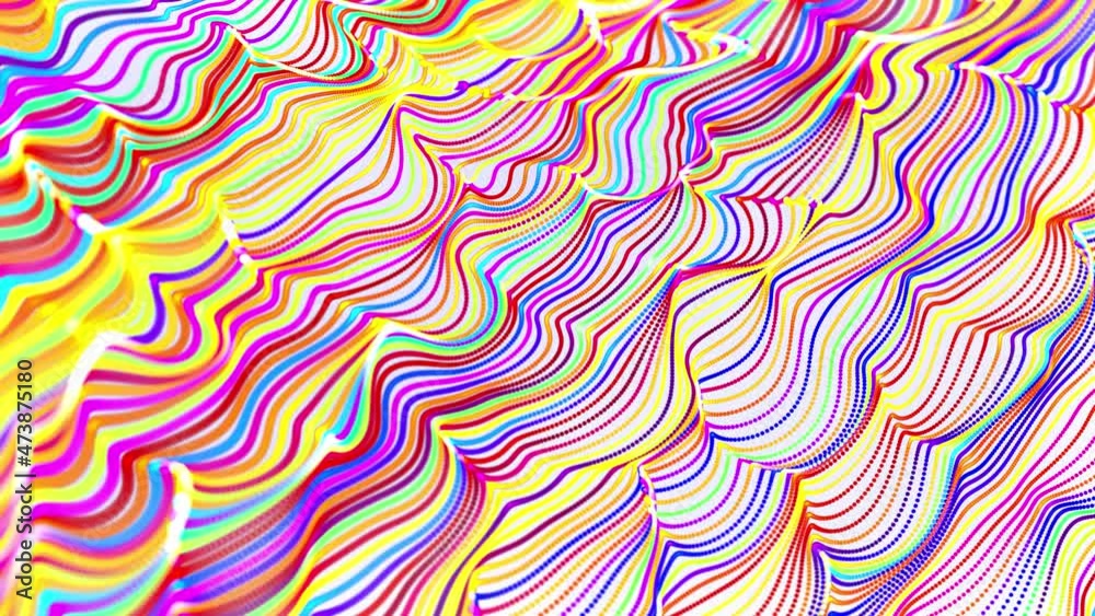 Abstract background with multicolor waves on plane. Lines form plane with waves on white background. Lines like fibers or wires. Motion design bg multicolor lines. Luma matte as alpha channel. Abstract background with multicolor waves on plane. Lines form plane with waves on white background. Lines like fibers or wires. Motion design bg multicolor lines. Luma matte as alpha channel.