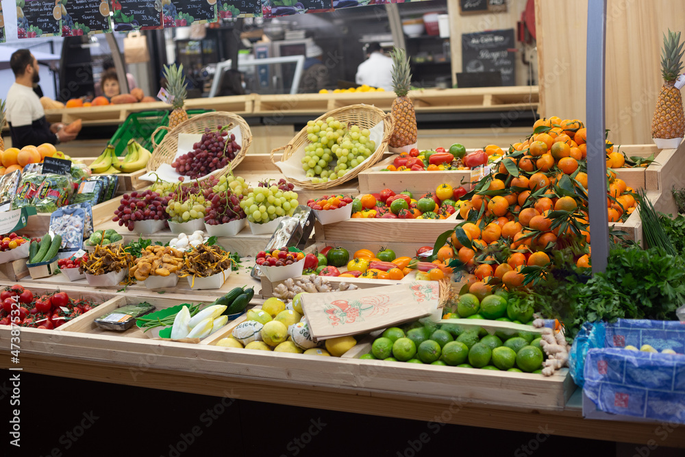 fruits and vegetables at the market fruits and vegetables at the market