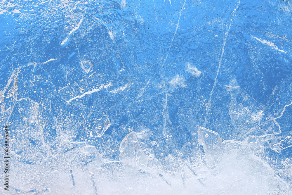 Fototapeta premium blue ice texture background