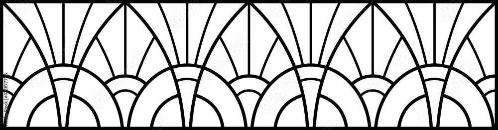 Vector sketch of a stained glass window. Vintage pattern. Abstract stained glass background. Art Deco decor for interior. Luxury modern interior. Template for design. Fence. Iron railing. Stock Vector | Adobe Stock vector-sketch-of-a-stained-glass-window-vintage-pattern-abstract-stained-glass-background-art-deco-decor-for-interior-luxury-modern-interior-template-for-design-fence-iron-railing-stock-vector-adobe-stock