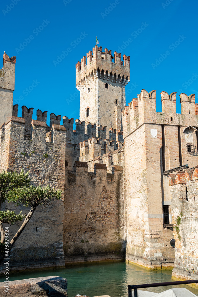 Scaliger Castle in Sirmione at the Lake Garda