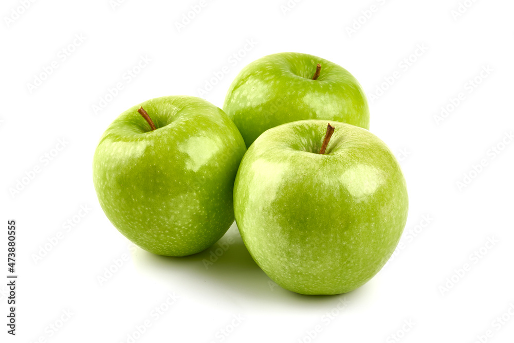 Granny smith apples, isolated on white background. Granny smith apples, isolated on white background.