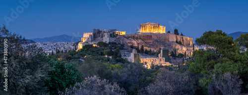 Acropolis at night, Athens, Greece © eyetronic