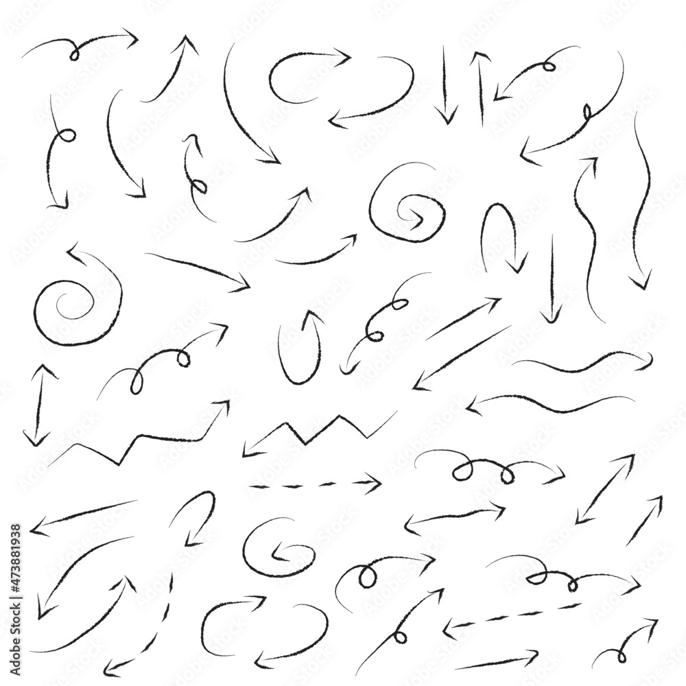 hand drawn doodle arrows hand drawn doodle arrows