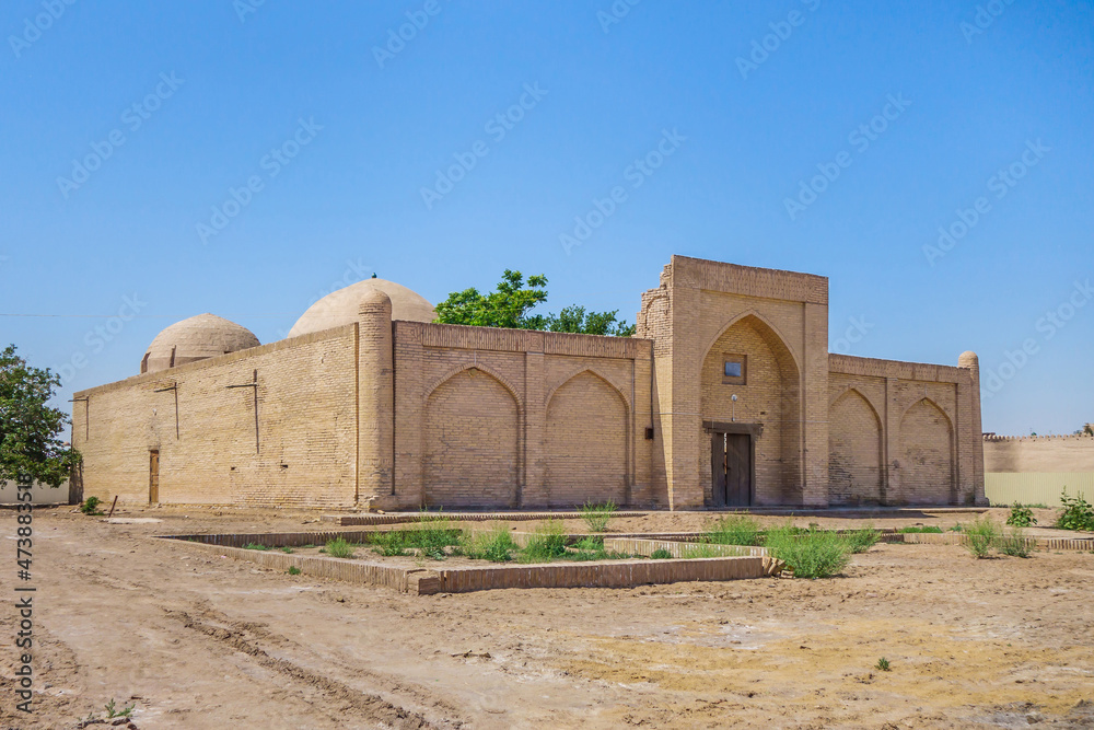 Madrasah from the To'rt Shovvoz complex, Khiva, Uzbekistan. Built in 1885. Landmark of Dishan-kala (so-called 'outer city')
