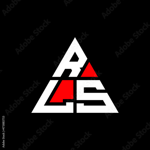 RLS triangle letter logo design with triangle shape. RLS triangle logo design monogram. RLS triangle vector logo template with red color. RLS triangular logo Simple, Elegant, and Luxurious Logo... photo